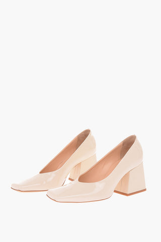 Pumps in Vernice con Tacco Squadrato