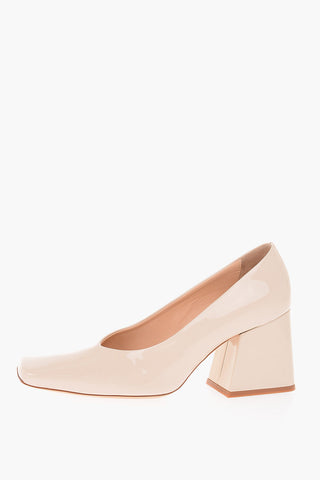 Pumps in Vernice con Tacco Squadrato
