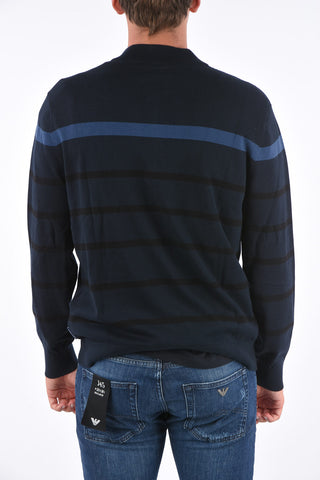 ARMANI EXCHANGE full zip striped sweater