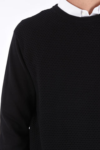 ARMANI EXCHANGE honeycomb crewneck sweater