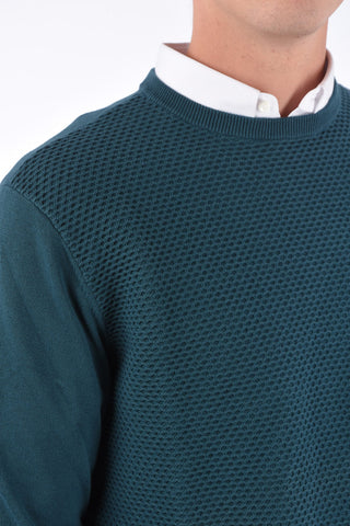 ARMANI EXCHANGE honeycomb crewneck sweater