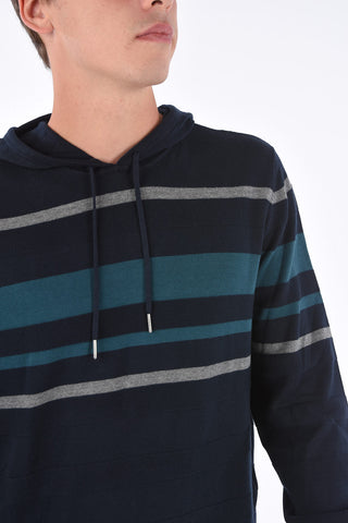 ARMANI EXCHANGE maglia a righe con cappuccio