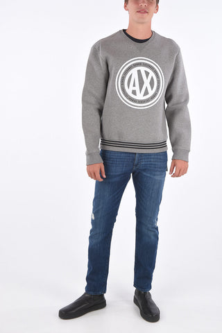 ARMANI EXCHANGE printed crewneck sweatshirt