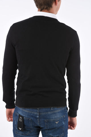 ARMANI EXCHANGE embroidered crewneck sweater
