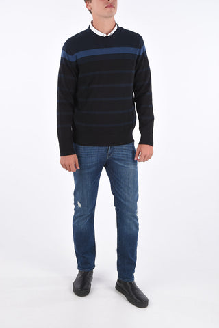 ARMANI EXCHANGE striped crewneck sweater