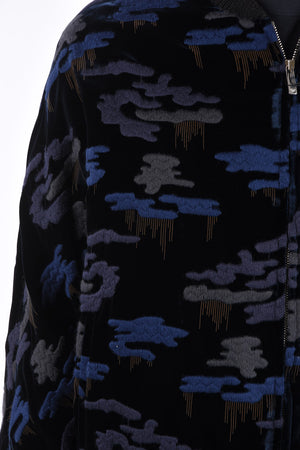 EMPORIO Chenille All-Over Camouflage Embroidered Bomber