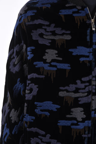 EMPORIO Chenille All-Over Camouflage Embroidered Bomber