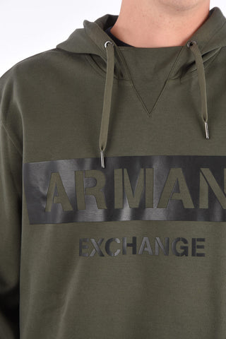 ARMANI EXCHANGE printed hoodie sweatshirt