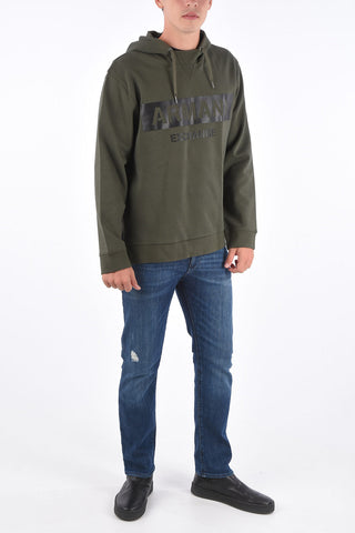 ARMANI EXCHANGE printed hoodie sweatshirt