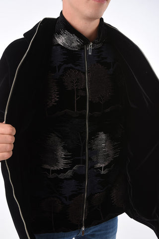 EMPORIO Maxi Embroidered Chenille Coat