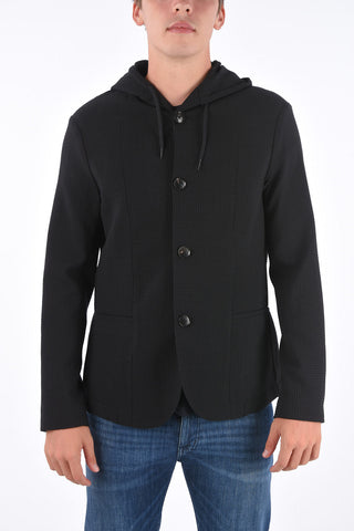 EMPORIO Quilted Hooded Blazer