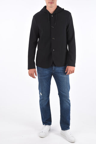 EMPORIO Quilted Hooded Blazer