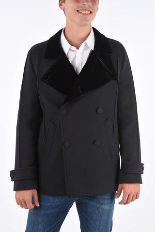 EMPORIO Virgin Wool Double-Breasted Coat