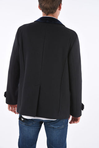 EMPORIO Virgin Wool Double-Breasted Coat