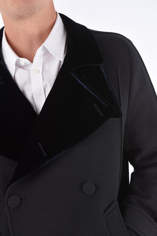 EMPORIO Virgin Wool Double-Breasted Coat