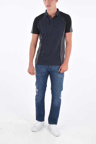 ARMANI EXCHANGE piquè cotton 3 button polo shirt