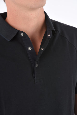 ARMANI EXCHANGE piquè cotton 3 button polo shirt