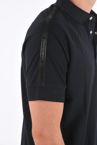 ARMANI EXCHANGE piquè cotton 3 button polo shirt