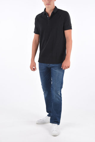 ARMANI EXCHANGE piquè cotton 3 button polo shirt