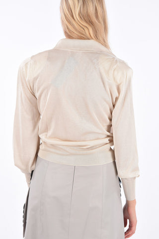 Maglia Collo a V in Lurex