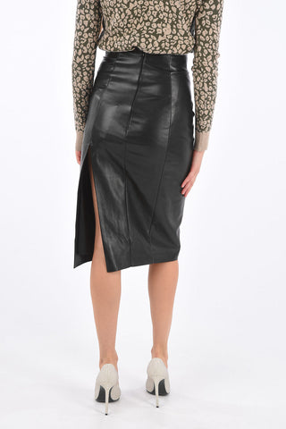 Leather Side Vent Skirt