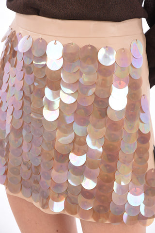 Leather Mini-Skirt with Sequins
