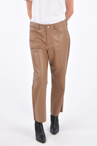 Leather High Waist 5 Pocket Pants
