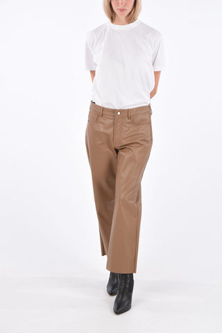 Leather High Waist 5 Pocket Pants