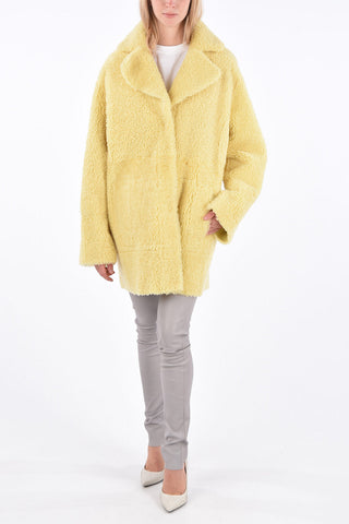 Shearling Reversible Snap Button Coat