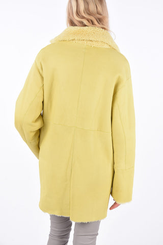 Shearling Reversible Snap Button Coat