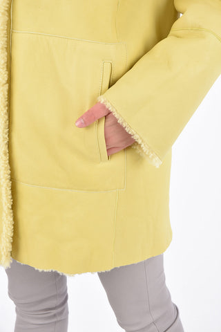 Shearling Reversible Snap Button Coat