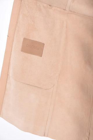 Leather 3/4 Sleeve Duster Coat