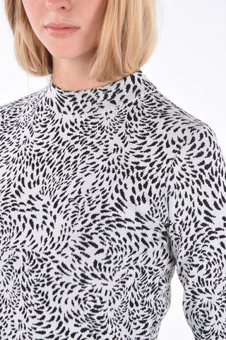 Maglia Crop Maculata con Maniche a ¾