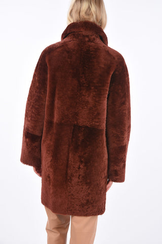 Shearling Jetted Pocket Reversible Coat