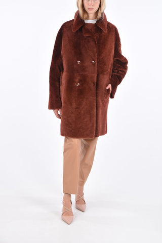 Shearling Jetted Pocket Reversible Coat