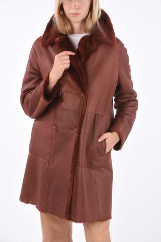 Shearling Jetted Pocket Reversible Coat