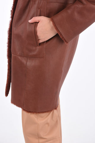 Shearling Jetted Pocket Reversible Coat