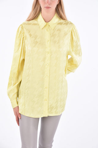 Maxi Houndstooth Spread Collar Shirt