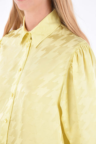 Maxi Houndstooth Spread Collar Shirt