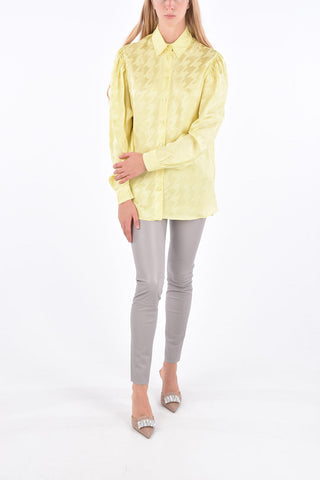 Maxi Houndstooth Spread Collar Shirt