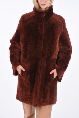Shearling Reversible Hidden Closure Coat