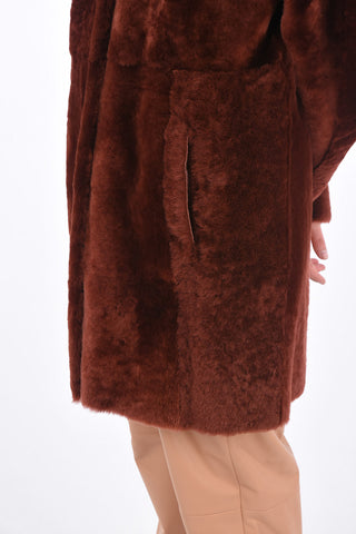 Shearling Reversible Hidden Closure Coat