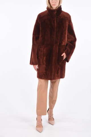 Shearling Reversible Hidden Closure Coat