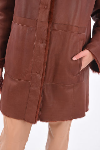 Shearling Reversible Hidden Closure Coat
