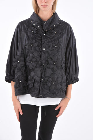 Puffer con Applicazioni Floreali
