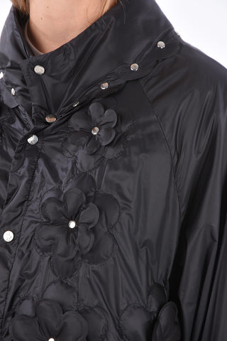 Puffer con Applicazioni Floreali