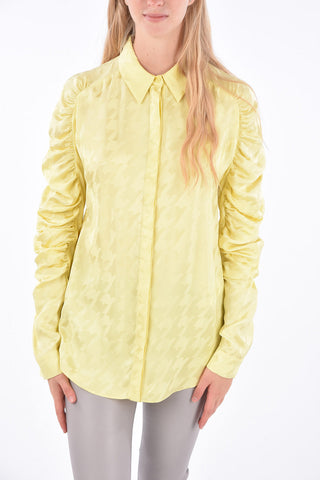 Maxi Houndstooth Layered Sleeve Shirt