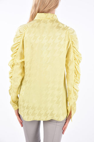 Maxi Houndstooth Layered Sleeve Shirt