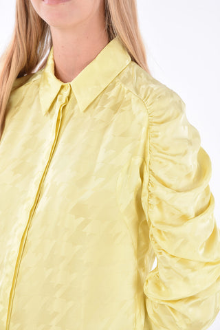 Maxi Houndstooth Layered Sleeve Shirt