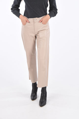 Leather High Waist 5 Pocket Pants